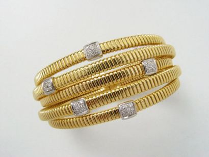 Bracelet tubogaz flexible en or, composé...
