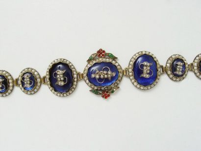 Bracelet en vermeil articulé d'éléments de...