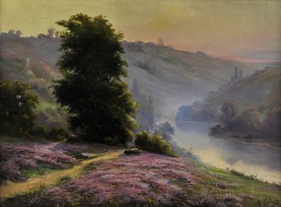 Vincent ANGLADE (1876-1956)
Rivière en montagne,...