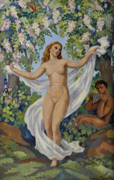 Gabriel MOISELET (1885-1961)
Nu et joueur...
