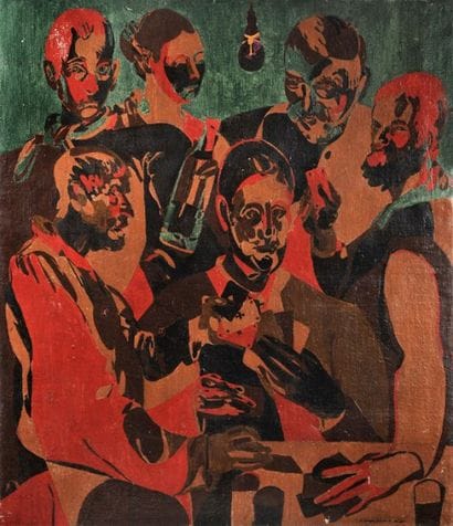 Pierre COURTENS (1921-2004)
Joueur de cartes...