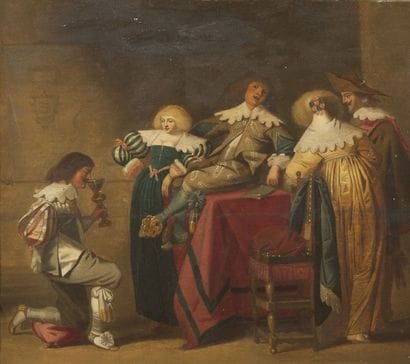 Attribué à Jan OLIS (1610 - 1676)

Elégants...