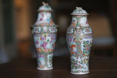 Pots couverts en porcelaine de Canton (A...