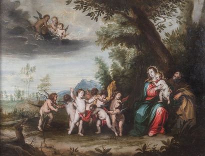 4398-36 Ecole FLAMANDE du XVIIème siècle,...