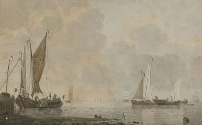 CORNELIS DE GRIENT (ROTTERDAM 1691 - 1793)
Bateaux...