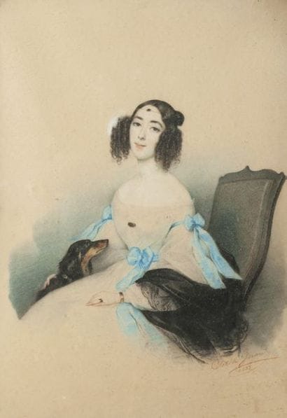 CLOTILDE GERARD (1806-1904)
Portrait d'Augustine...