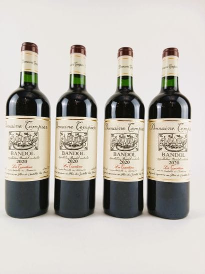 4 bottles Domaine Tempier, Bandol rouge,...