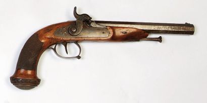 PISTOLET À PERCUSSION D'OFFICIER Canon rayés,...
