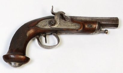 PISTOLET À PERCUSSION DE VOYAGE Canon ruban,...