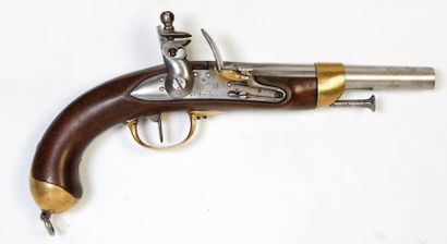 PISTOLET D'ARÇON À SILEX, MODÈLE 1816 Canon...