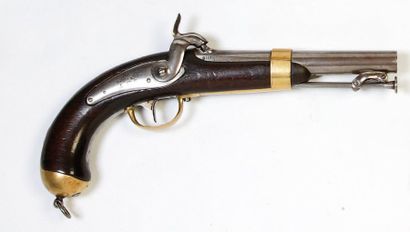 PISTOLET À PERCUSSION DE MARINE MODÈLE 1837...
