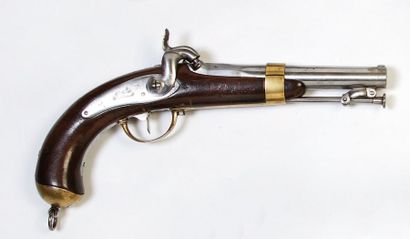 PISTOLET DE MARINE MODÈLE 1842 Canon rond,...