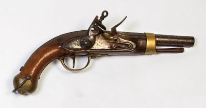 PISTOLET DE CAVALERIE À SILEX ESPAGNOL Canon...