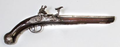 PISTOLET D'ARÇON À SILEX Canon rond de 255...