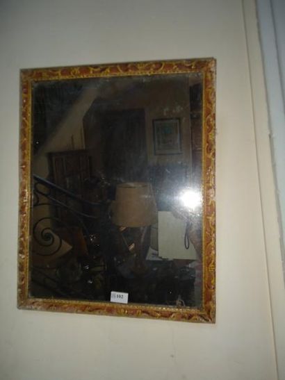 Miroir en bois, reste de dorure