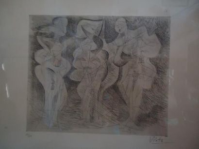 VILATO
Composition aux trois personnages,...