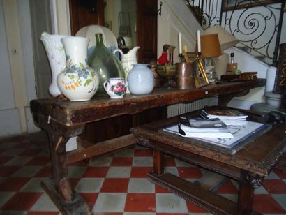 Table de ferme en bois Travail rustique,...