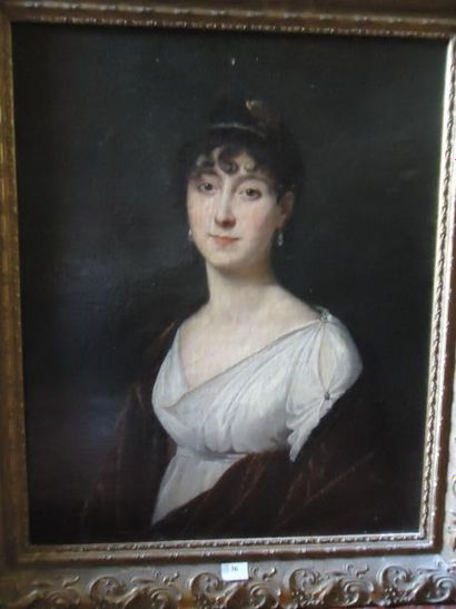 Ecole Française du XIXe
Portrait de femme...