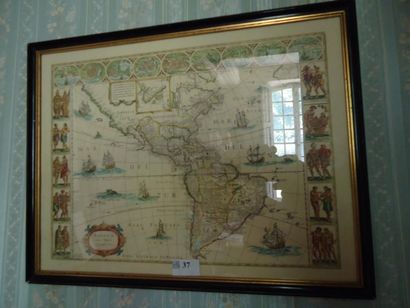 Deux cartes géographiques, 76 x 121 cm et...