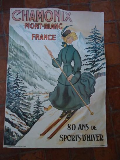 Chamonix, affiche des sports d'hiver