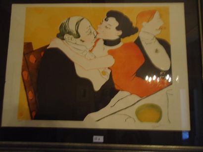 TOULOUSE LAUTREC (1864-1901)
Le Baiser Lithographie...
