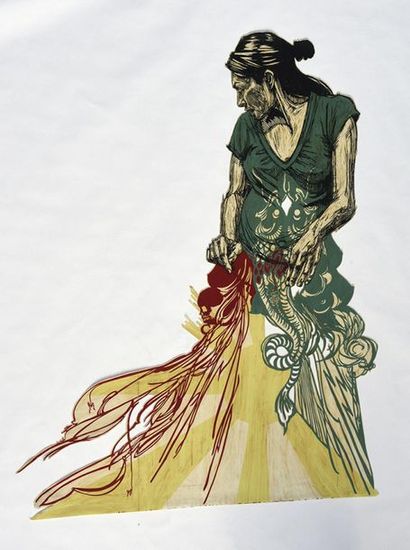 SWOON (Américaine, née en 1977)
Zahra, 2007
Gravure...