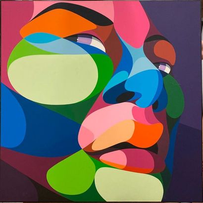 ALBER (Français, né en 1986) 

Visage, 2017...