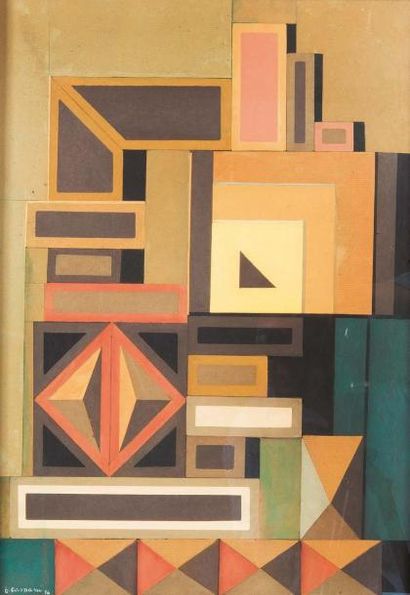 CASPANI Roberto, né en 1951
Composition abstraite,...