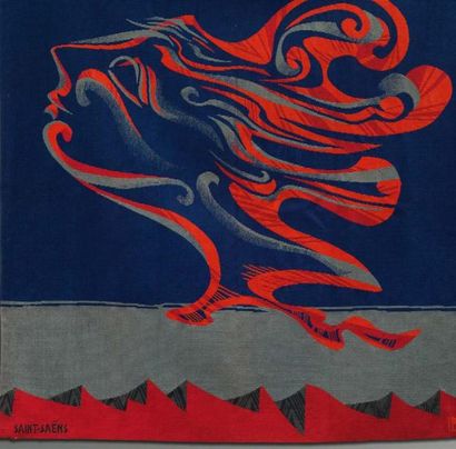 Tapisserie d'Aubusson «Nuages» d'après un...