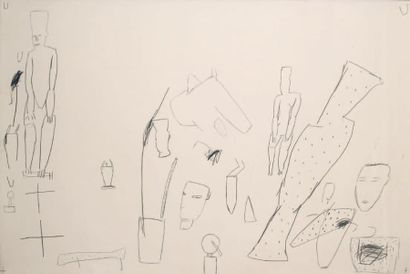 BROWN James, né en 1951
Untitled 1985 Crayon...