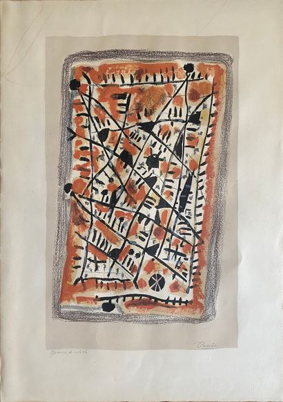 Marc-Antoine BISSIERE (ENGLISH 1926-2012)



Untitled



Lithography...