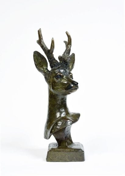A. JACQUES

Head of a Deer

Bronze with a...