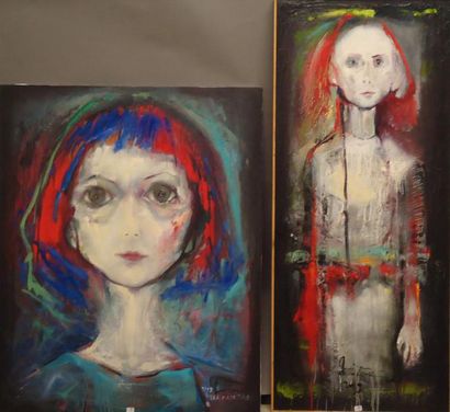 Ensemble de deux toiles GRAZYNA TARKOWSK...