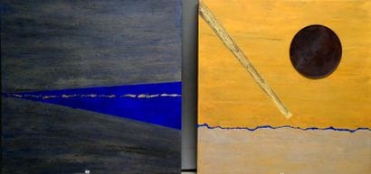 Ensemble de deux toiles PATRICK CLERC abys-2010...