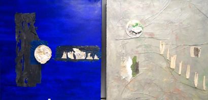 Ensemble de deux toiles PATRICK CLERC le...