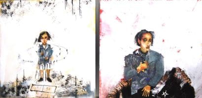 Ensemble de deux toiles C.AMBERT ANTONIN...