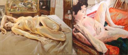 Ensemble de deux toiles TESSA ZERBIB CECILE...