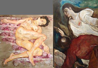 Ensemble de deux toiles TESSA ZERBIB 