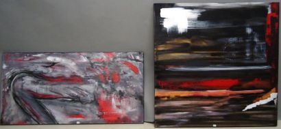 Ensemble de deux toiles KARINE LENARD NIGHT...
