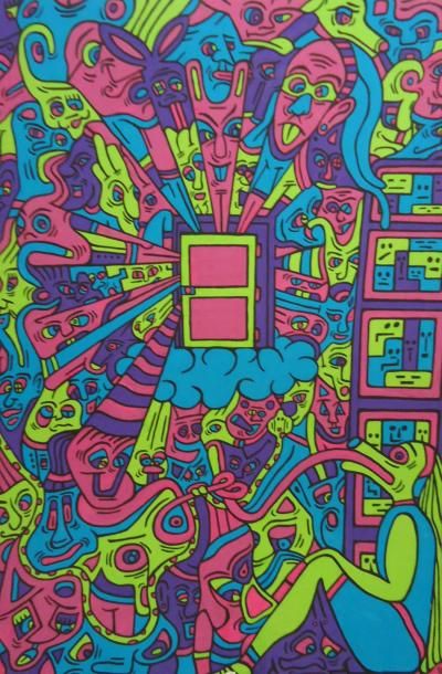 CEZ ART
LA PORTE SECRETE -2010 gouache sur...