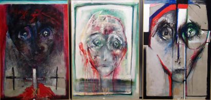 Ensemble de trois toiles GRAZYNA TARKOWSK...