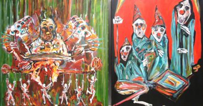 Ensemble de deux toiles CHRISTOPHE FASO LE...