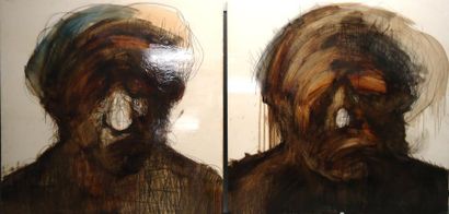 Ensemble de deux oeuvres JOHAN VAN MULLEN...