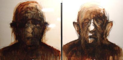 Ensemble de deux oeuvres JOHAN VAN MULLEN...