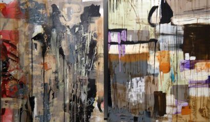 Ensemble de deux toiles MATTHIAS MERGOT marbble-2010...