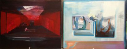 Ensemble de deux toiles HAZEL ANN WATLING...