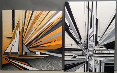 Ensemble de deux toiles THOMAS CANTO off...