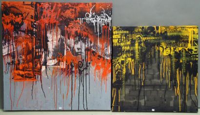 Ensemble de deux toiles THOMAS CANTO block...