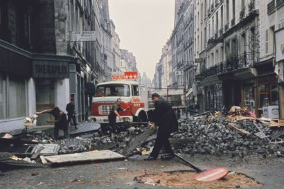 AFP

Barricade in the Latin Quarter in Paris,...
