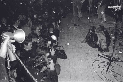 AFP

Johnny Hallyday on the stage of the...